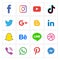 Social media icons set Logo Vector Illustrator Background