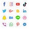 Social media icons set Logo Vector Illustrator Background