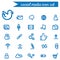 social media icons set. Vector illustration decorative design