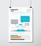 Social media infographics flyer vector template speech bubbles