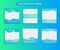 Social media Instagram post template in square size fresh ocean gradient color mix of blue and soft green