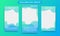 Social media instagram story design template in Fresh ocean gradient color mix of blue and green