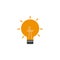 Social media light bulb flat style icon