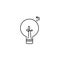 Social media light bulb line style icon