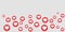 Social media like buttons. Heart in red circle in live chat. Falling like symbol on transparent background. Isolated rate