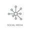 Social media linear icon. Modern outline Social media logo conce