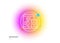 Social media messages line icon. Mobile devices. Gradient blur button. Vector