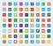 Social media and network color flat icons