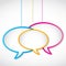 Social media network speech bubbles