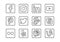 Social Media Outline Icon Set wit