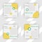 Social media pack. Business presentation template. Set of modern square blog posts Editable simple info banner, trendy book cover