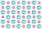 Social media pattern background with likes. Thumbs up and hearts. Vector illustration design