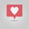 Social media popup notification message window icon