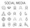 Social media related vector icon set.