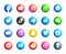 Social Media Round Modern 3D Icons Set