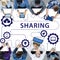 Social Media Sharing Online Exchange Concept