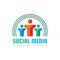 Social media - vector logo template concept illustration. Human character. People sign. Partnership teamwork icon.