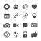 Social network communication icon set, vector eps10