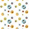 Social network flat seamless pattern