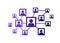 Social network icon, people network and team illustration. vector