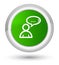 Social network icon prime green round button