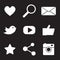 Social network icons collection. Communication icon set