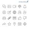 Social network outline icon set