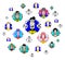 Social network, people communicate. Vector flat illustration. The icons are isolated on a white background. People of the