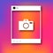 Social network post photo frame mockup