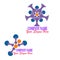 Social Network Team Partners Friends logo design vector