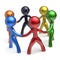 Social network teamwork human resources circle people