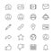 Social network thin icons