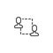 Social networking line icon