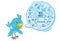 Social Networking Media Bluebird With A Speech Bub