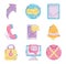 Social networks cartoon comic icons collection