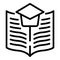 Social open book icon outline vector. Csr trust