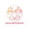 Social participation concept icon