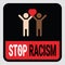 Social problems of humanity equality. Stop racism. Motivational sign or poster Anti-Racism and discrimination. Stand together with