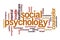 Social psychology word cloud concept