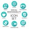 Social Responsibility Solid Icon Set