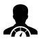Social score icon score meter vector male user person profile avatar symbol for in a glyph pictogram