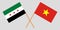 Socialist Republic of Vietnam and Syria opposition. The Vietnamese and Syrian flags. Official colors. Correct proportion. Vector