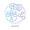 Socializing and networking concept icon. Social life, Interpersonal relationships idea thin line illustration. Community