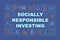 Socially responsible financing word concepts banner