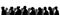 Society, silhouette of people in profile. Moving crowd. Vector illustration