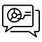 Sociology chat icon, outline style