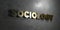 Sociology - Gold text on black background - 3D rendered royalty free stock picture