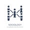 Sociology icon. Trendy flat vector Sociology icon on white background from E-learning and education collection