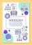 Sociology poster template layout. Population analysis. Public relations. Banner, booklet, leaflet print design with