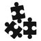 Sociology puzzles icon, simple style